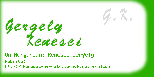 gergely kenesei business card